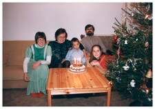1997, Karlin, s manzelkou a detmi