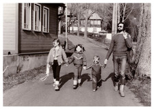 naše rodina na horách v březnu 1991